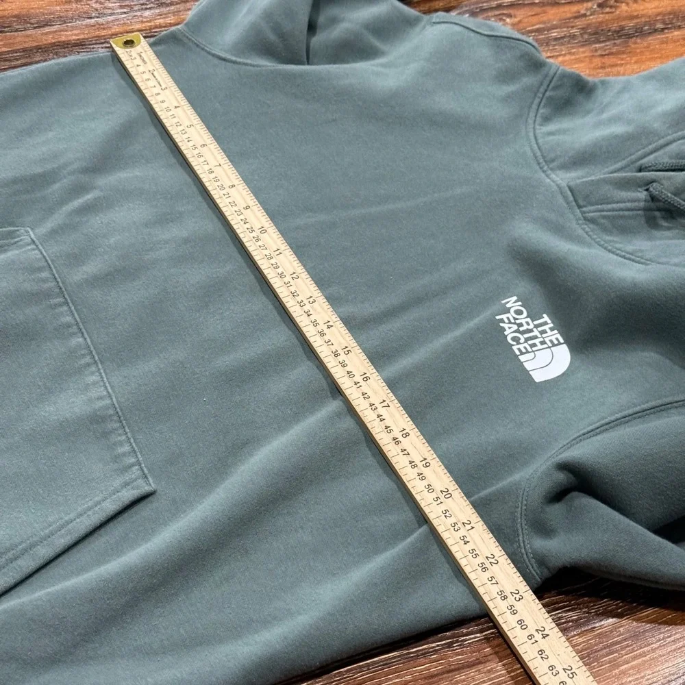 The North Face Mens Green Never Stop Exploring Graphic Box Logo Hoodie L